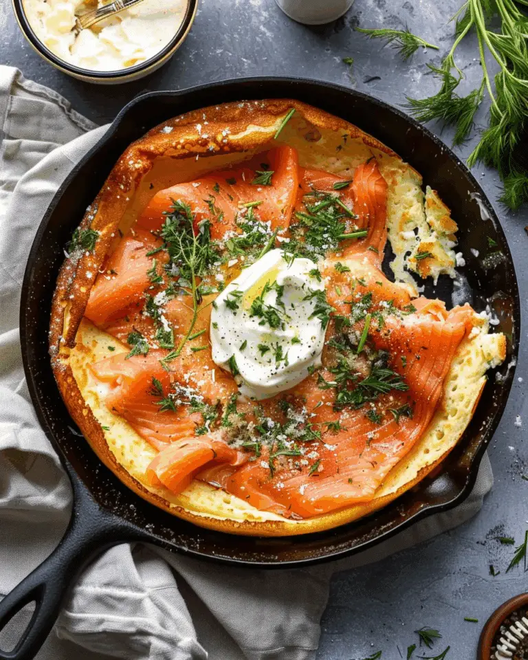 Smoked Salmon Dutch Baby with Crème Fraîche