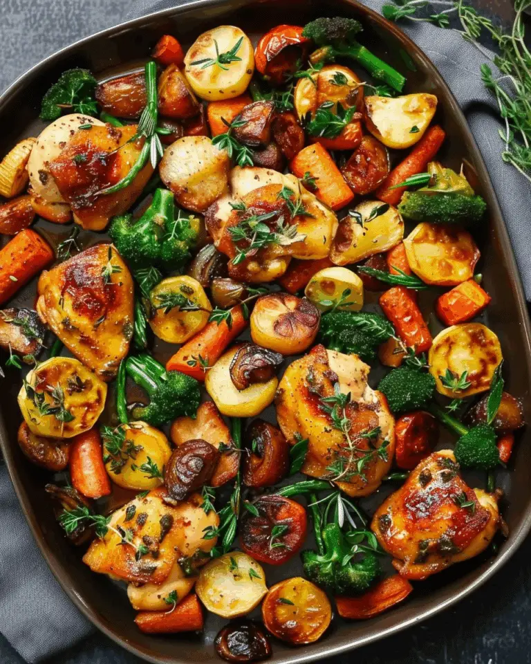Autumn Chicken Dinner with Roasted Vegetables