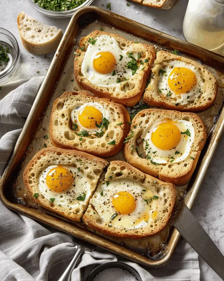 Family-Style Sheet Pan Eggs In A Hole