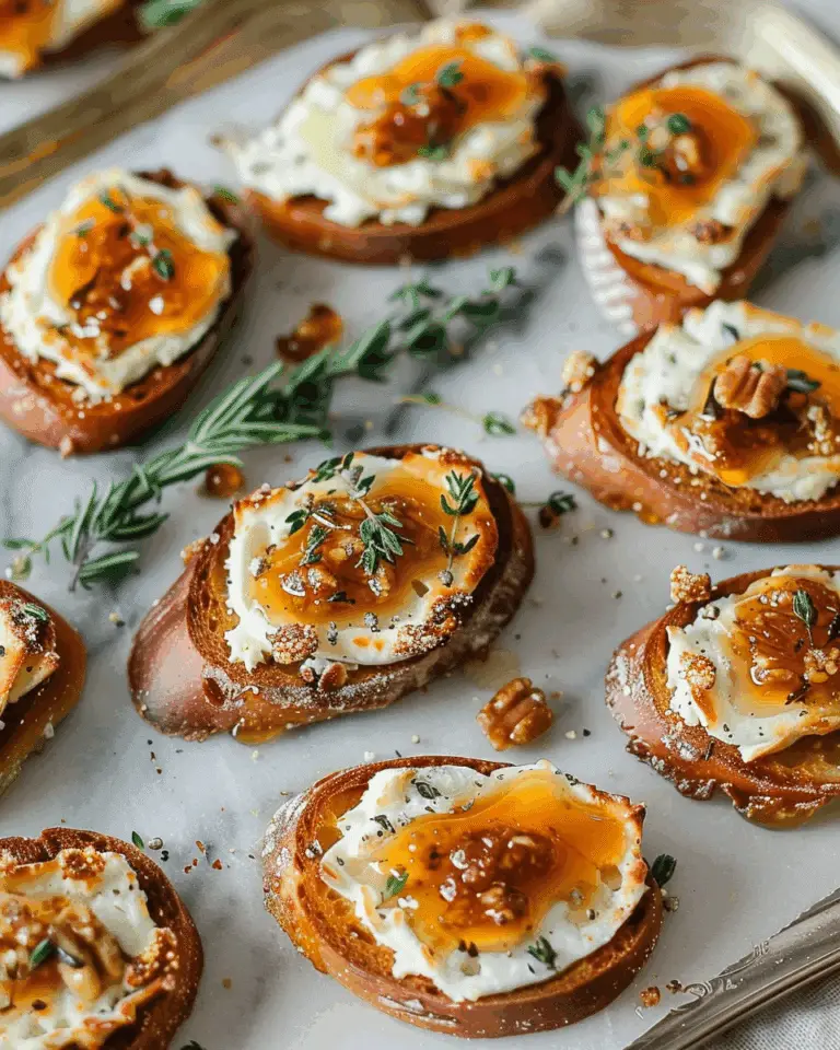 Figgy Goat Cheese Crostini with Honey
