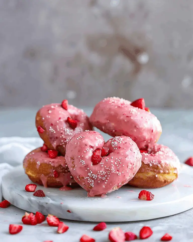 Strawberry Heart Dairy-Free Donuts