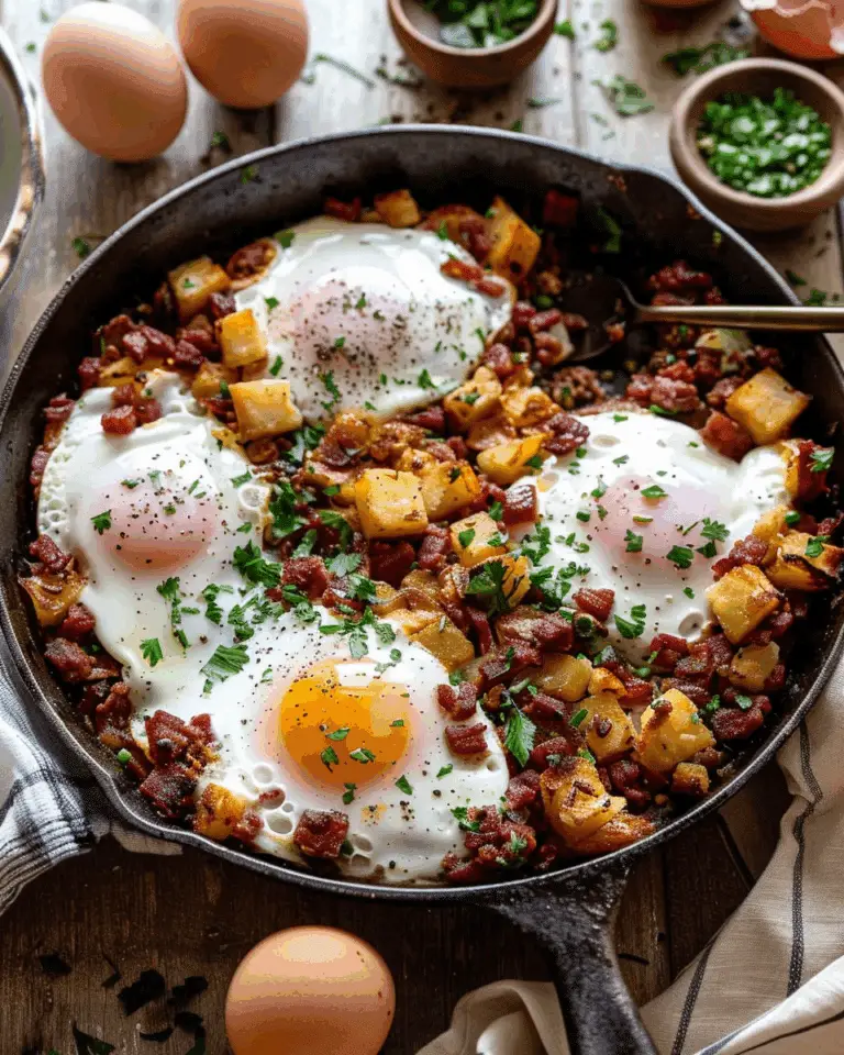 Truly Epic Homemade Corned Beef Hash & Eggs