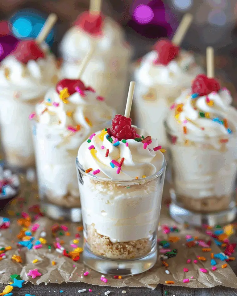 Cake Batter Cheesecake Dessert Shooters