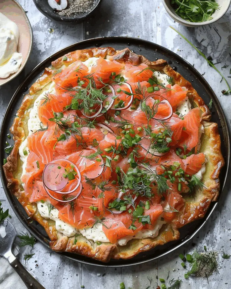 Crispy Potato Galette with Smoked Salmon & Crème Fraîche