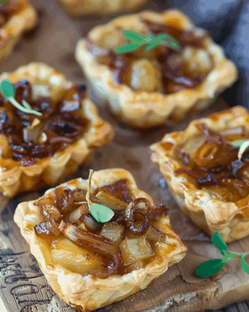 Caramelized Onion & Pear Tarts