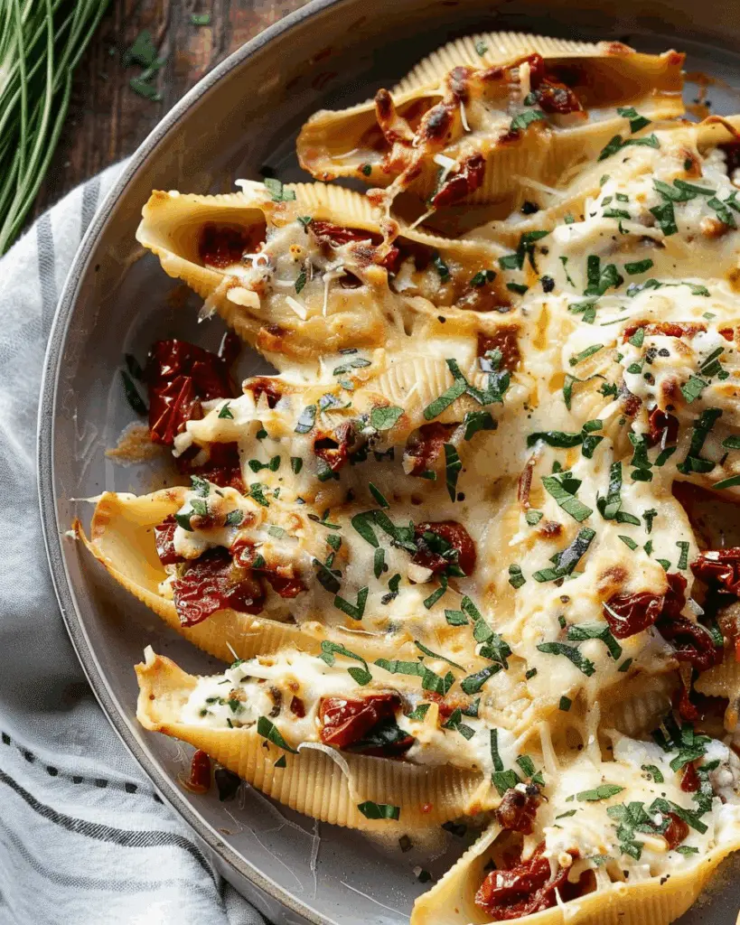 Creamy Sun-Dried Tomato and Ricotta Stuffed Shells