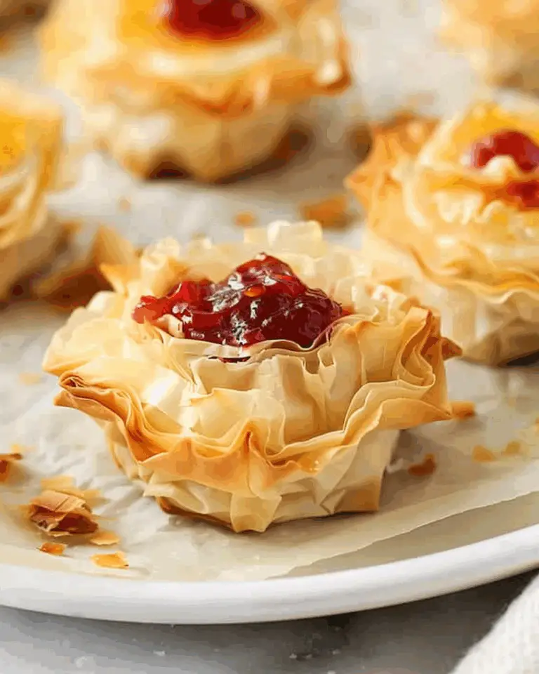 Jam and Brie Phyllo Bites