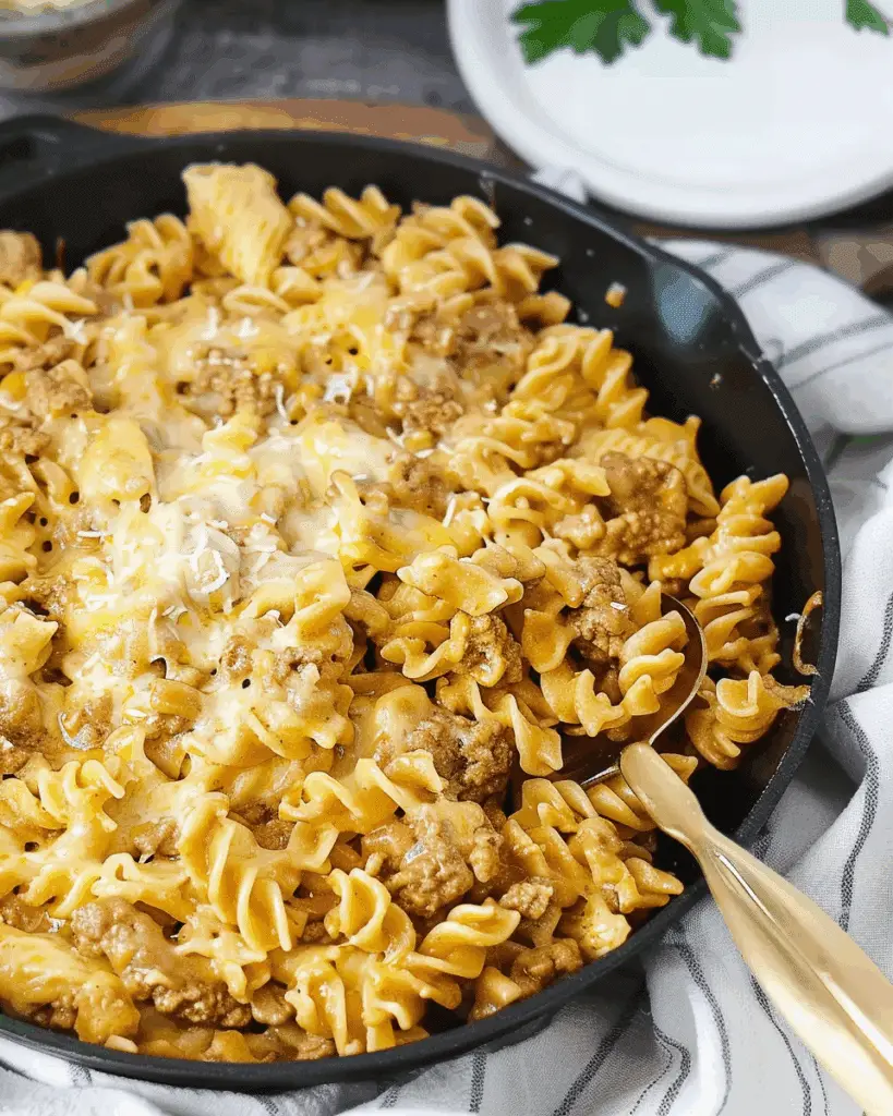 One Pan Cheeseburger Pasta