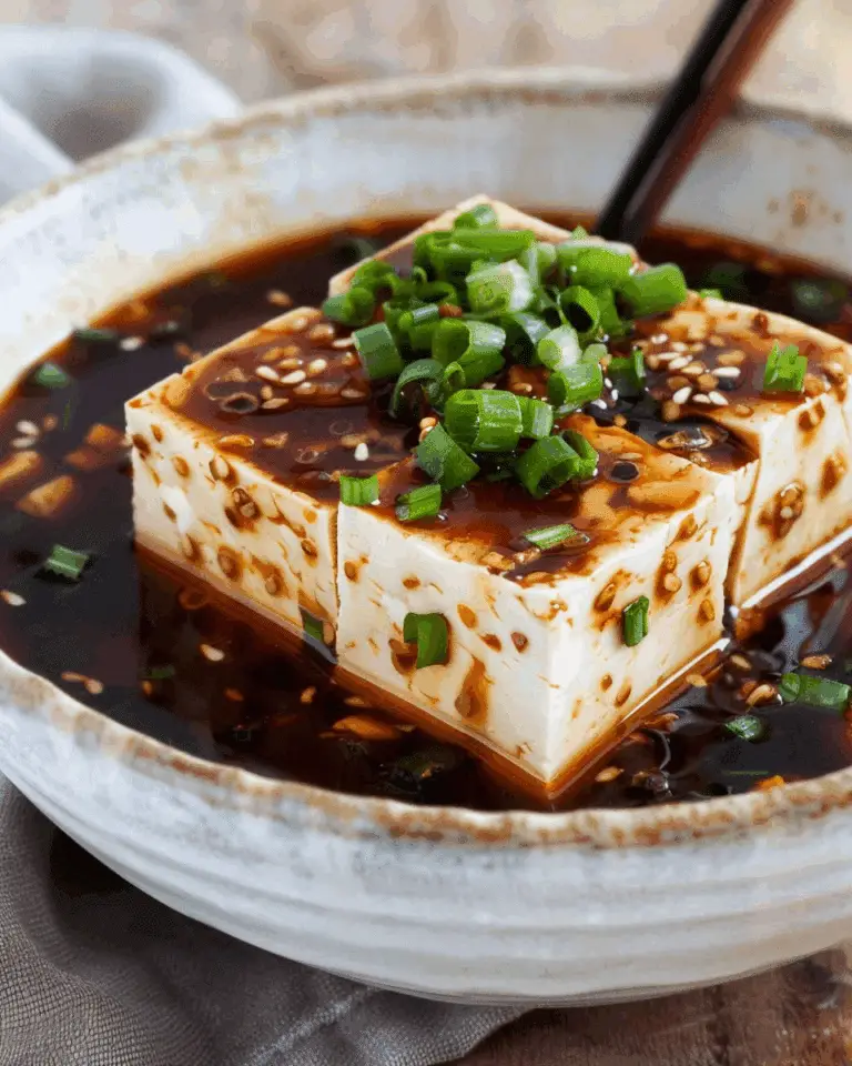 Silken Tofu with Spicy Soy Sauce Dressing