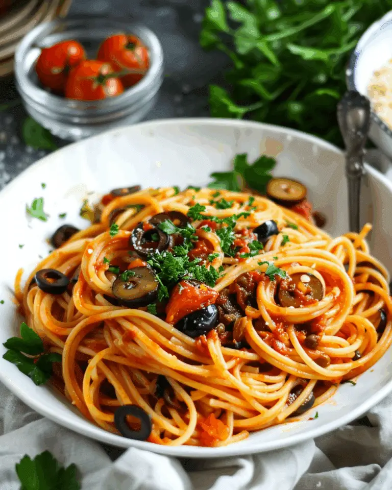 Simple Vegan Pasta Puttanesca