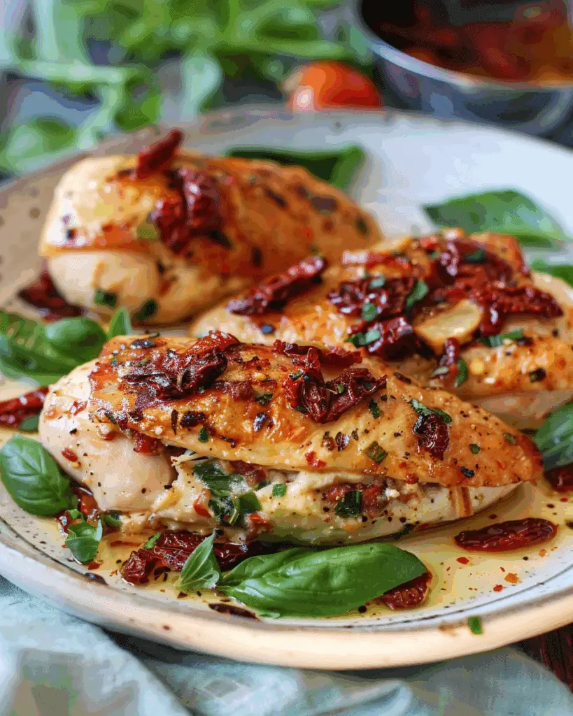 Sun Dried Tomato Stuffed Chicken