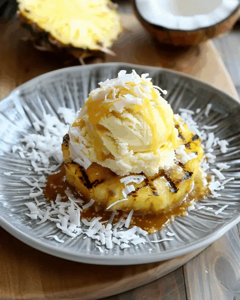 Grilled Pineapple with Coconut Ice Cream