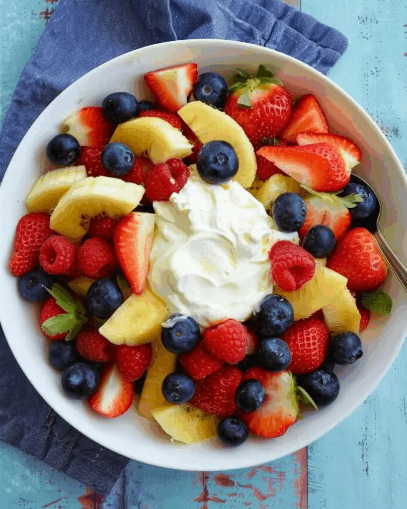 Fruit Salad with Crème Fraiche
