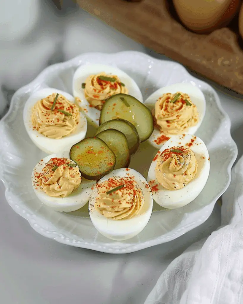 Irresistible Deviled Eggs Recipe with Pickles