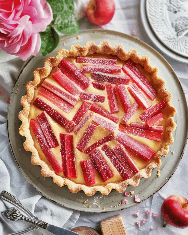 Rhubarb and Custard Tart
