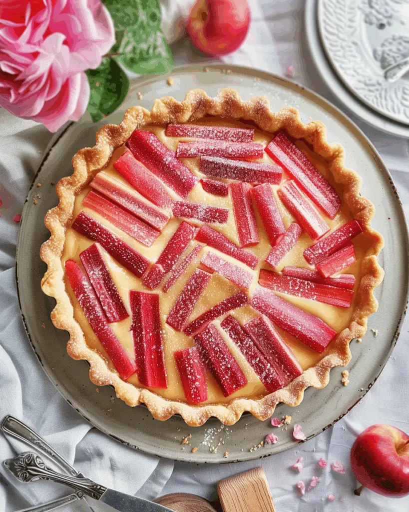 Rhubarb and Custard Tart