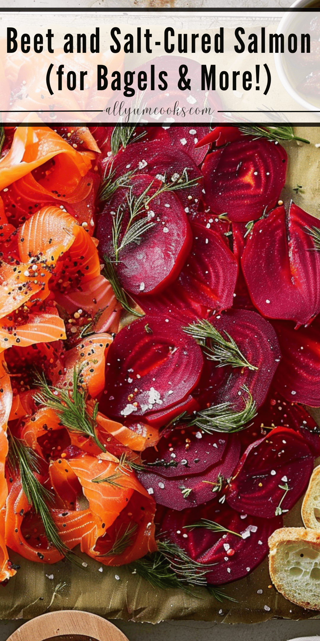 Beet and Salt-Cured Salmon (for Bagels & More!) | All Yum Cooks