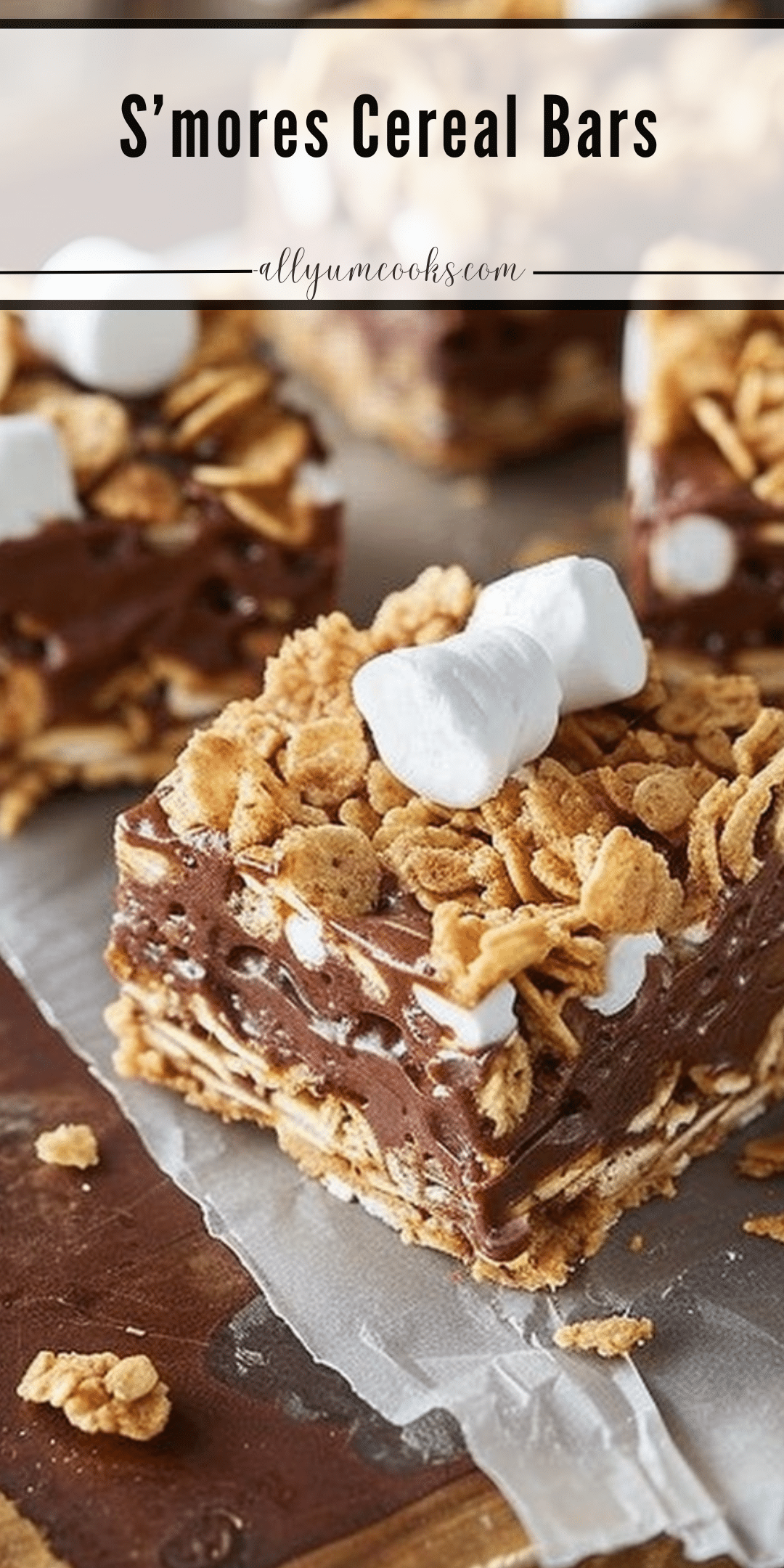 S'mores Cereal Bars | All Yum Cooks
