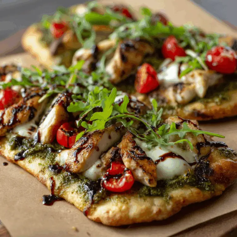 Pesto Chicken Flatbread: A Delicious and Easy Recipe for Dinner
