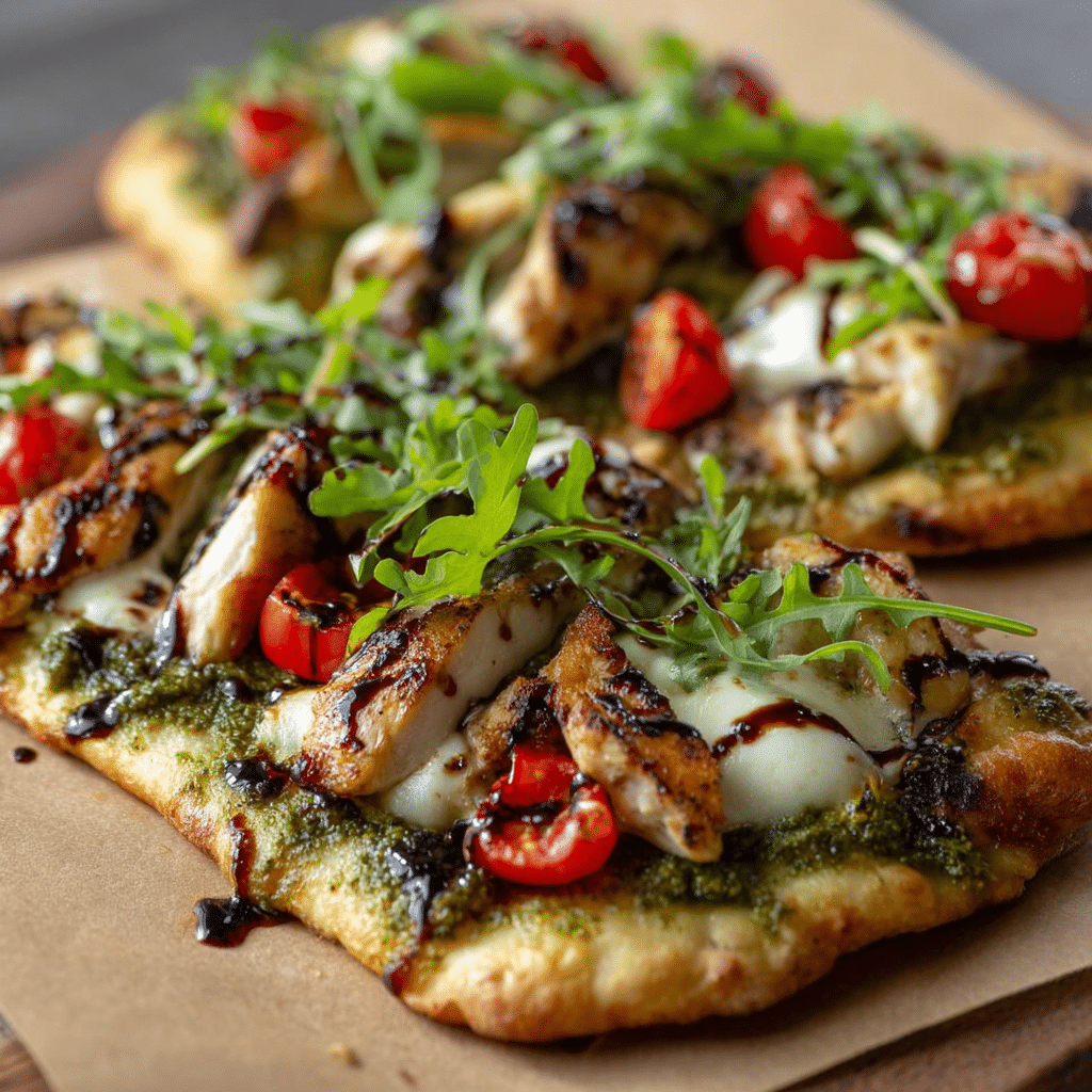 Pesto Chicken Flatbread: A Delicious and Easy Recipe for Dinner