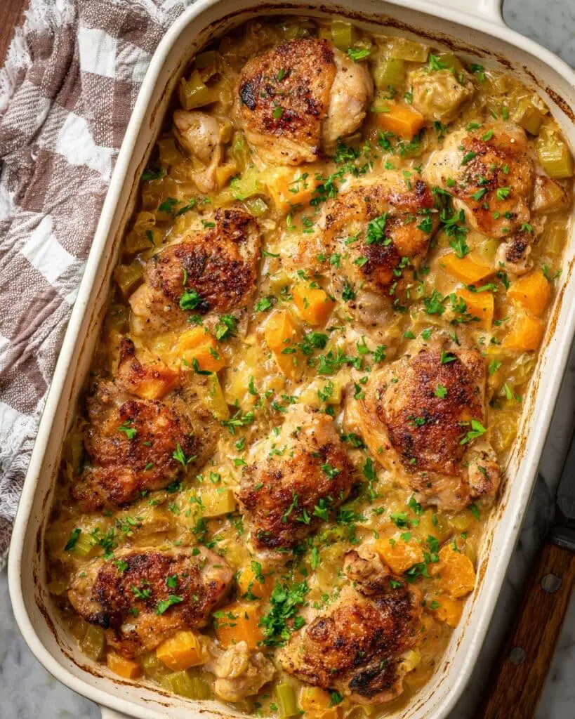 Chicken, Leek and Butternut Squash Bake