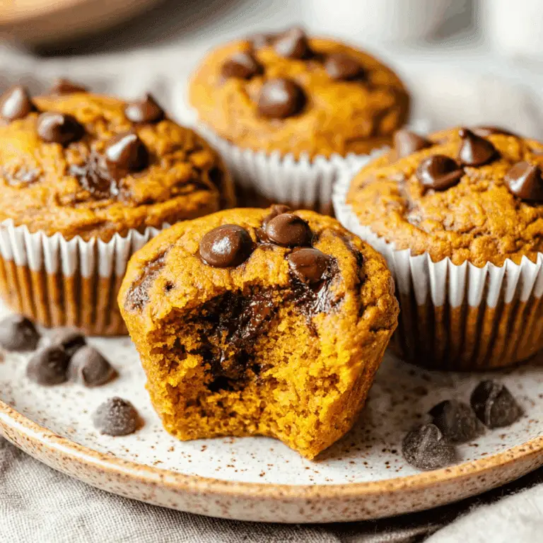 Pumpkin Banana Flax Chocolate Chip Muffins