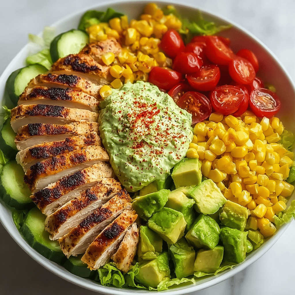 Grilled Chicken Avocado Salad – Easy Meal Prep Bowl