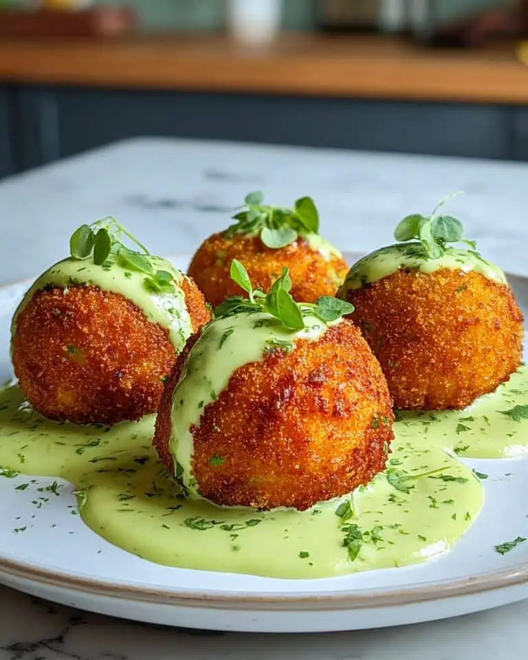 Easy Salmon Balls with Creamy Avocado Sauce