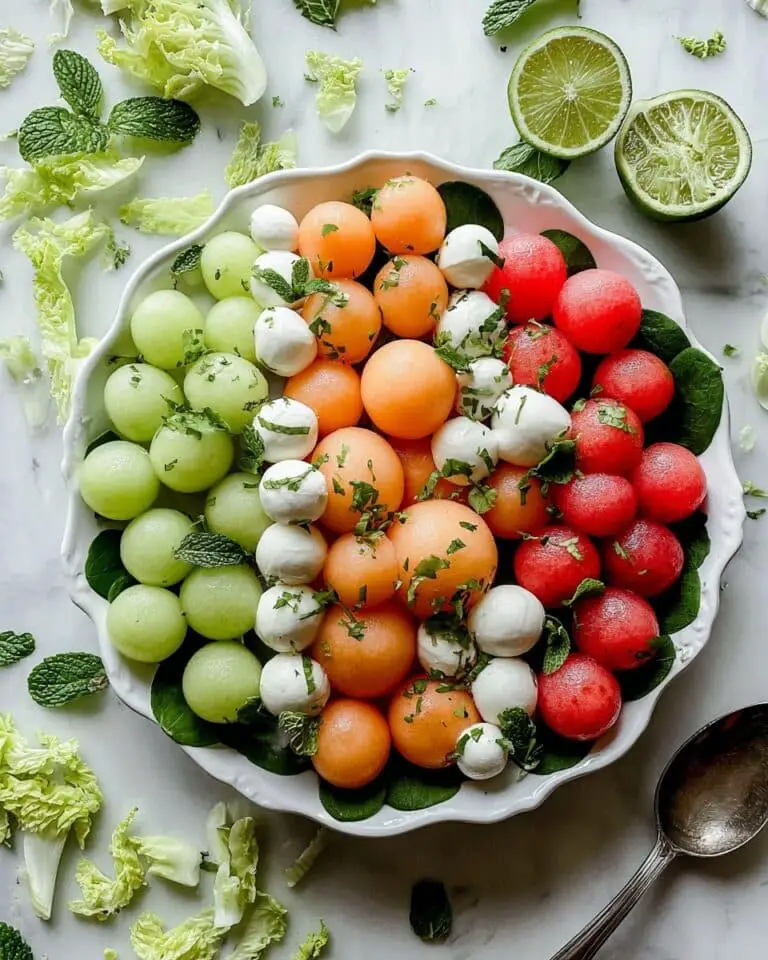 Agua Fresca Melon Salad with Hot Honey Lime Dressing