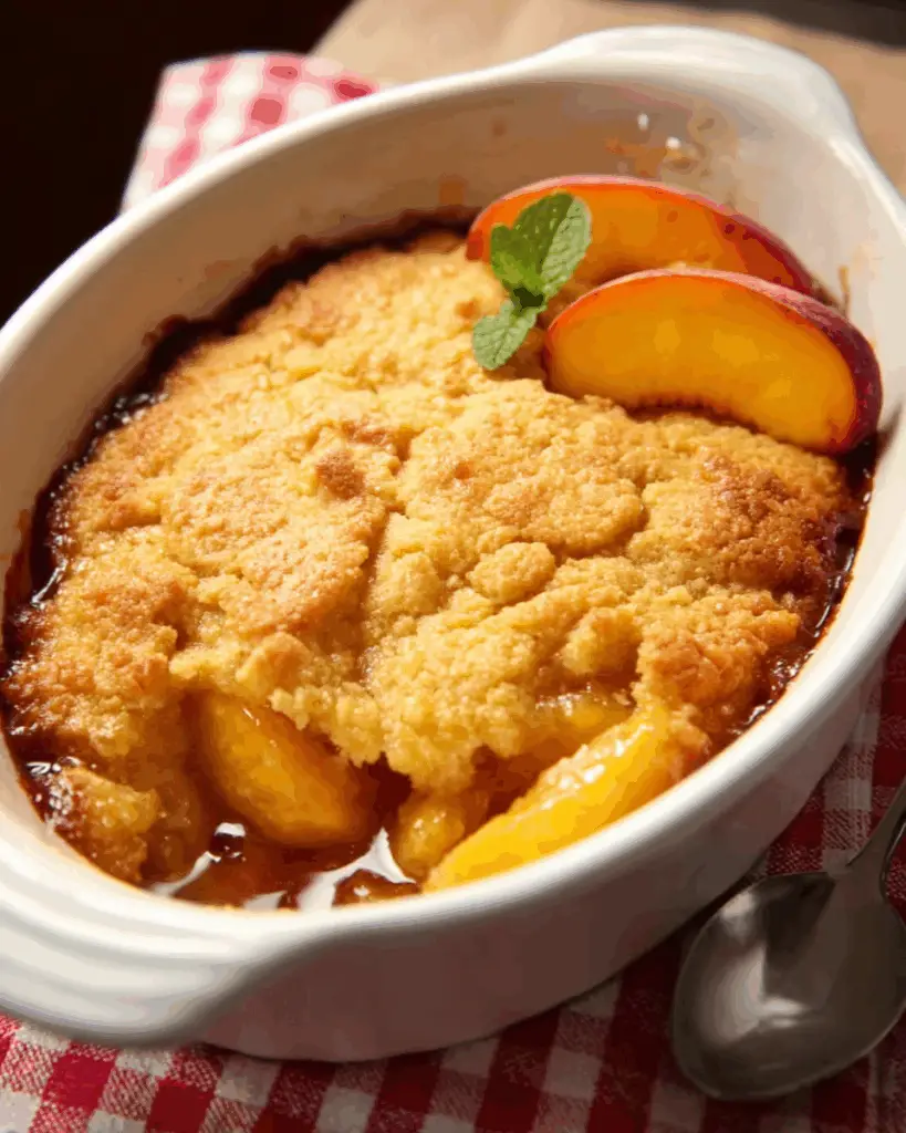 Crock Pot Peach Cobbler: Easiest 3-Ingredient Dessert Ever