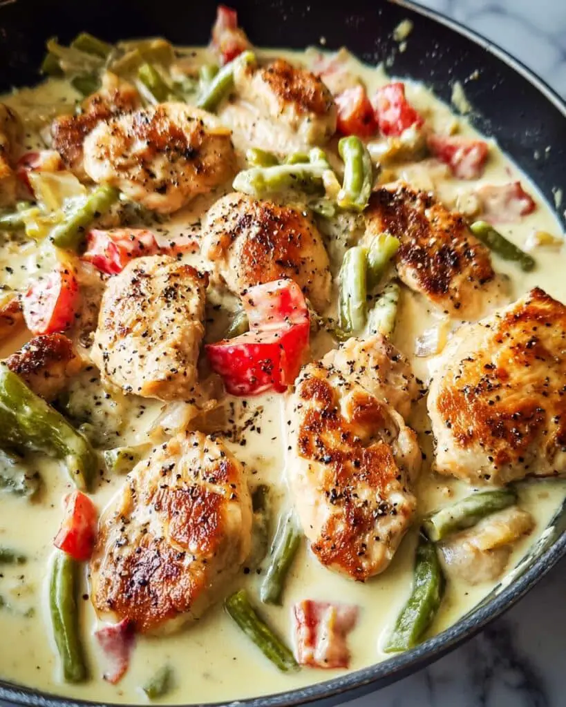 Creamy Pepperoncini Chicken Skillet: A Bold and Comforting Delight