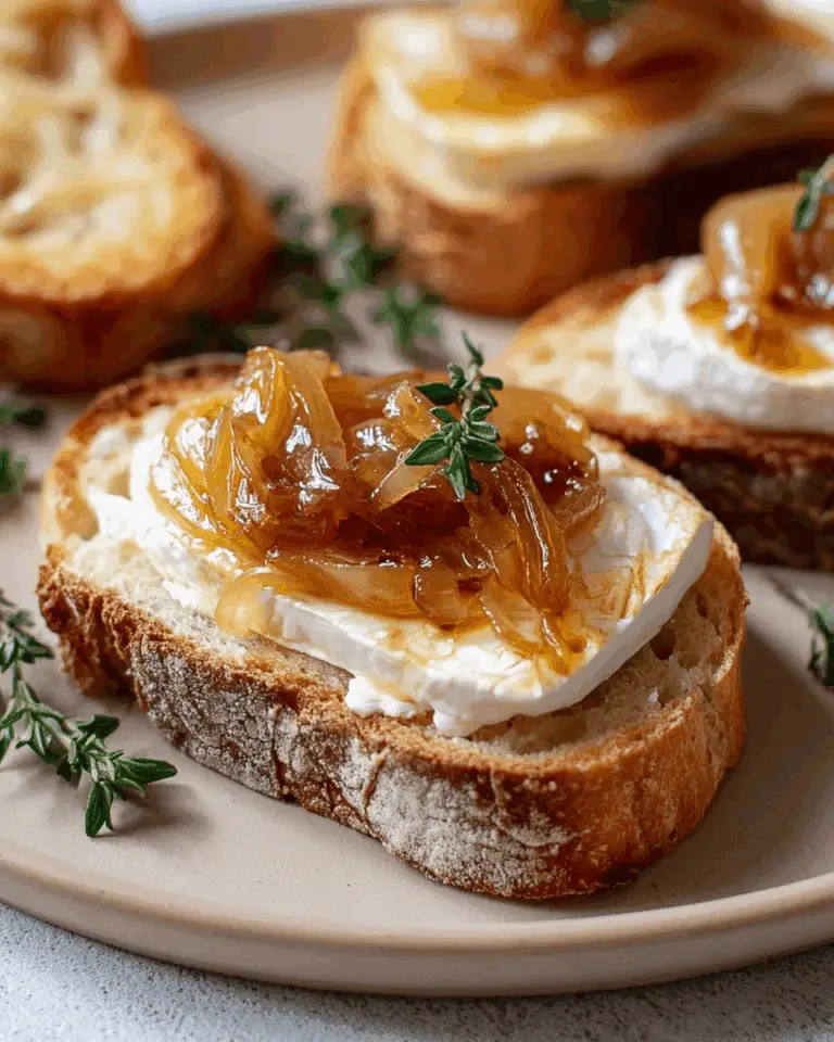 Caramelized Onion Brie Toast on Sourdough