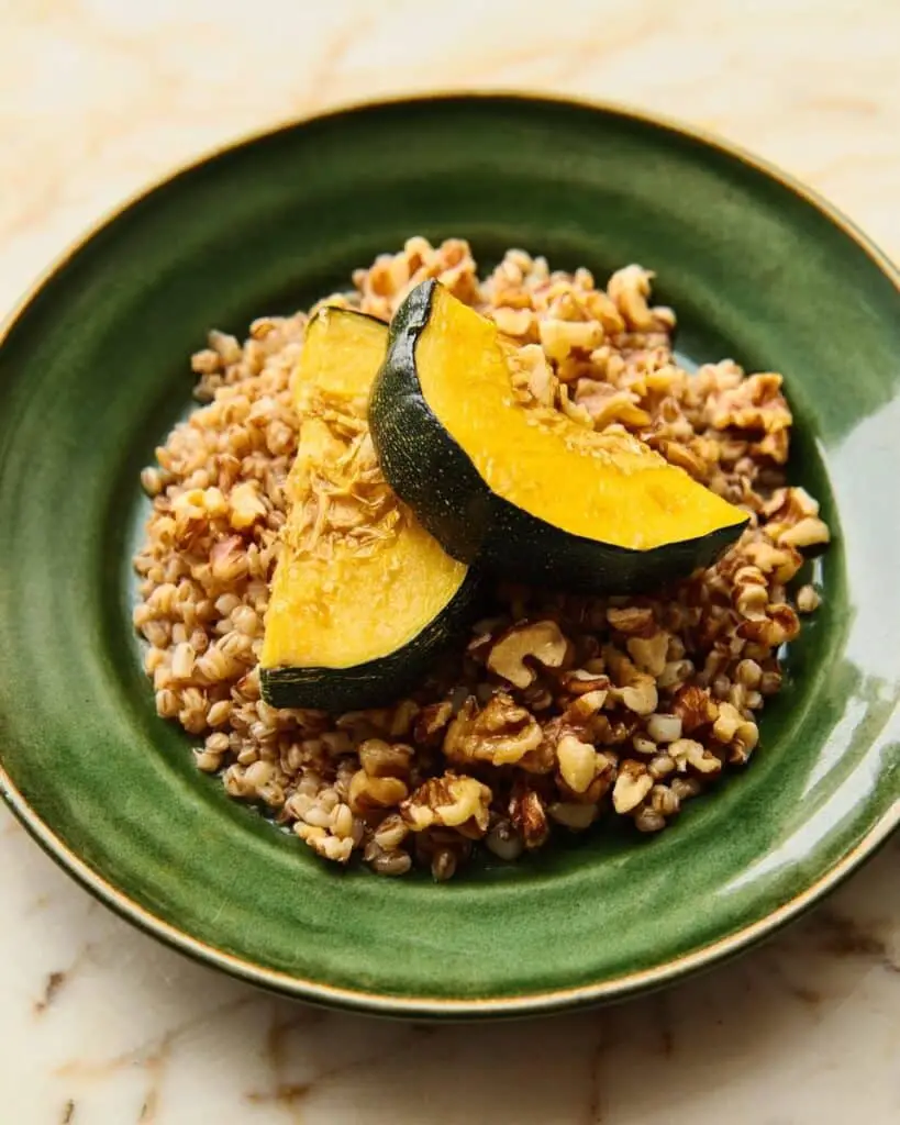 Maple Roasted Acorn Squash Farro Salad
