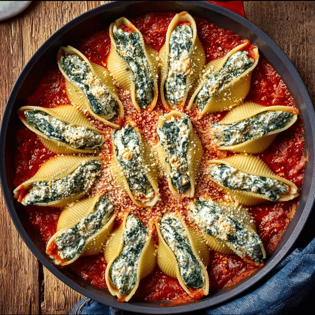 Spinach and Ricotta Stuffed Shells
