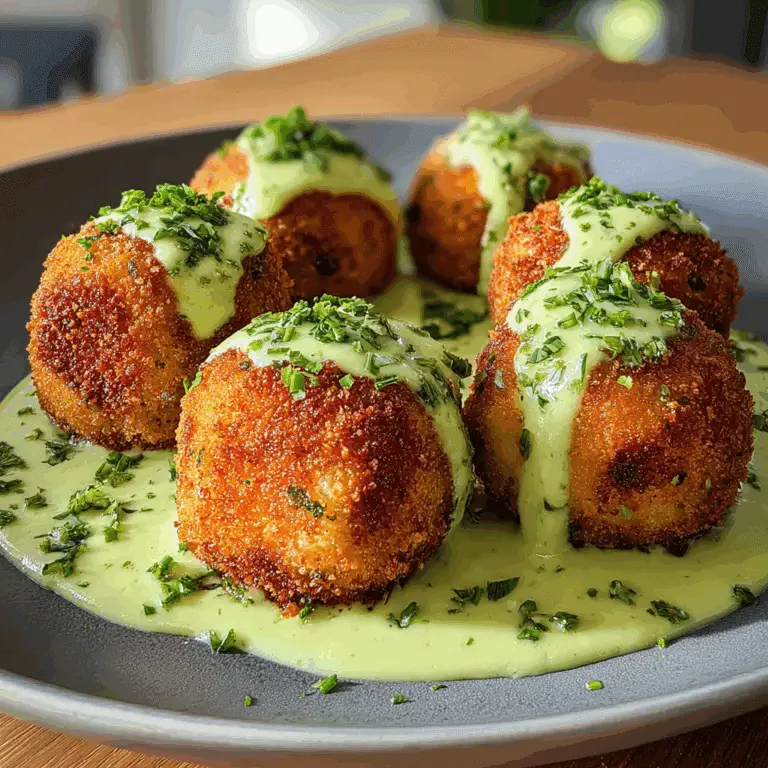 Salmon Balls with Creamy Avocado Sauce