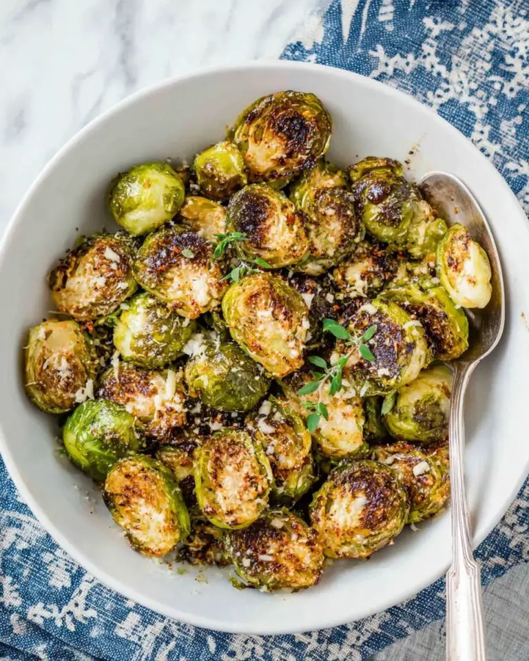 Garlic Parmesan Roasted Brussels Sprouts Recipe