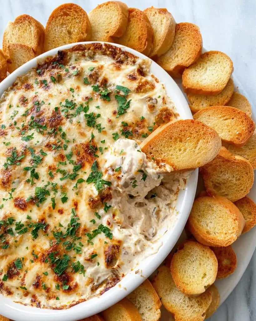 The Best Bubbly Cheesy Shrimp Dip Recipe