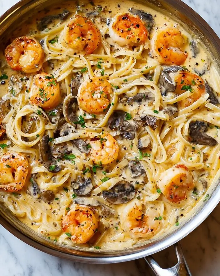 Creamy Shrimp Pasta with Mushrooms Recipe