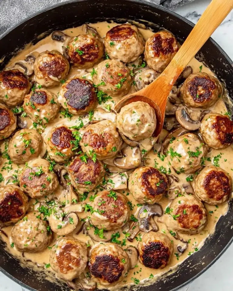 Creamy Mushroom Chicken Meatballs (30-Minute Recipe) Recipe