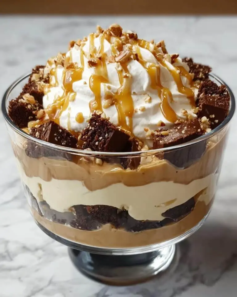 Caramel Cheesecake Brownie Trifle Delight Recipe