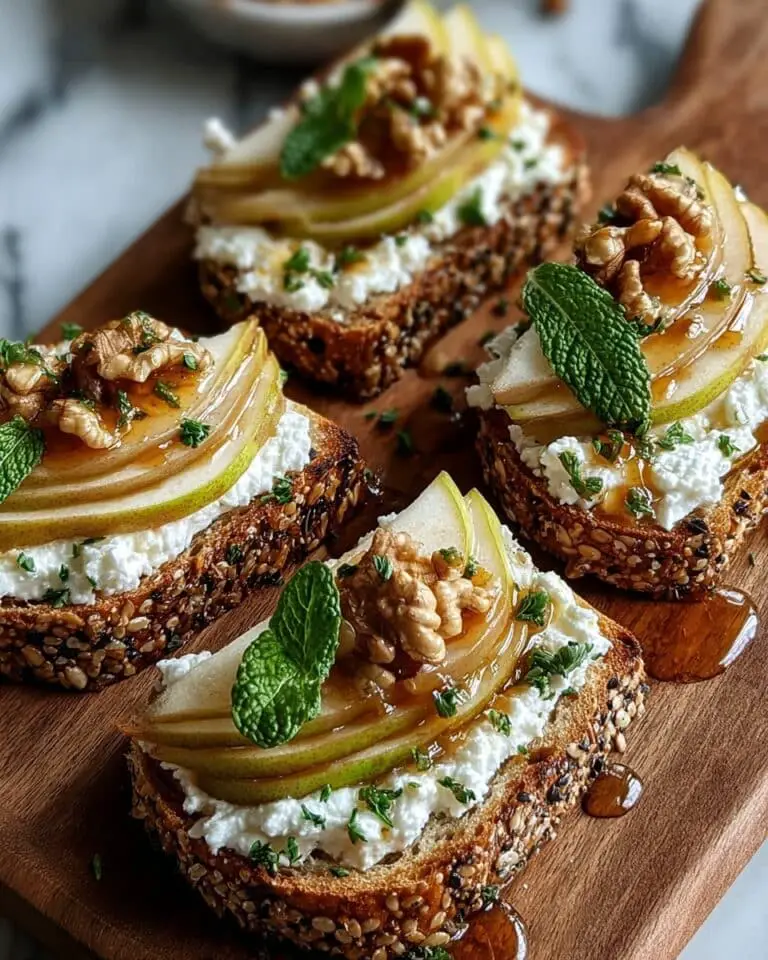 Pear & Honey Ricotta Toast Delight Recipe
