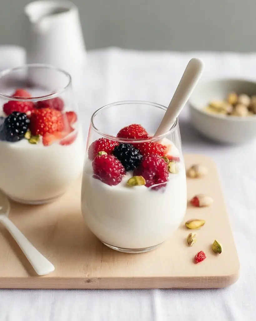 Best Classic Panna Cotta with Berry Sauce and Optional Pistachio Cream Recipe