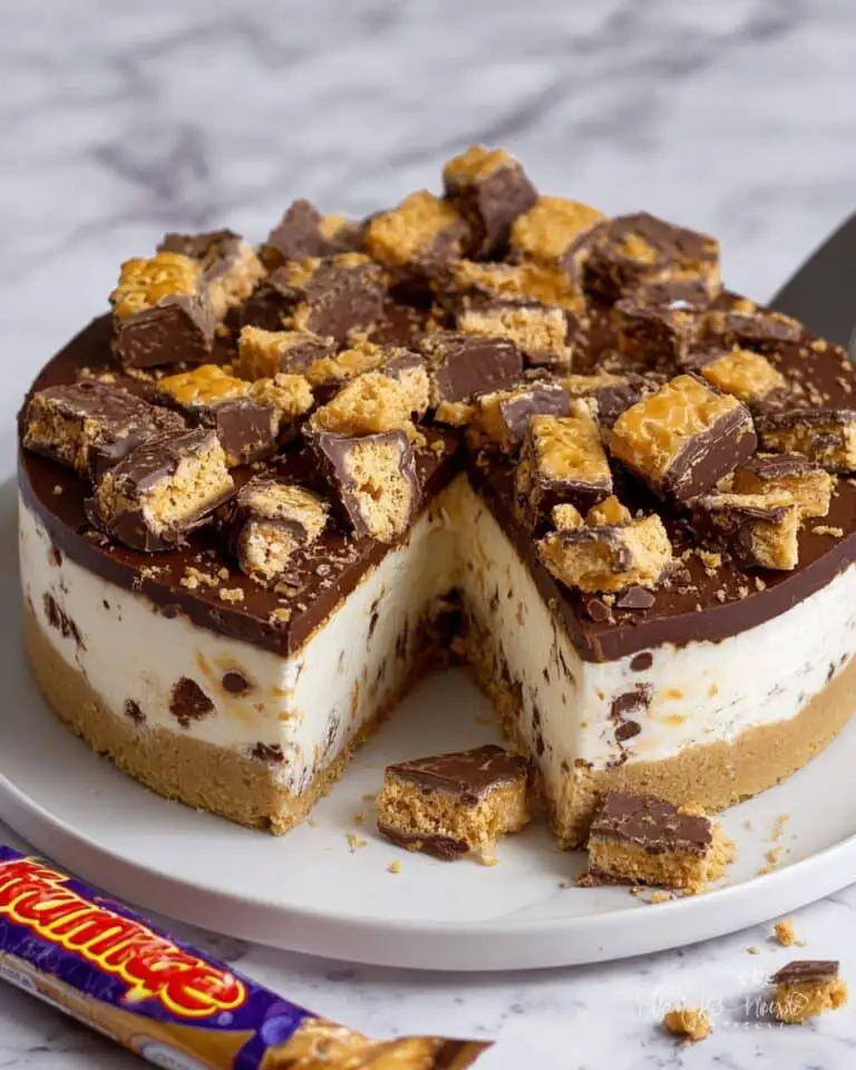 No-Bake Crunchie Cheesecake Recipe