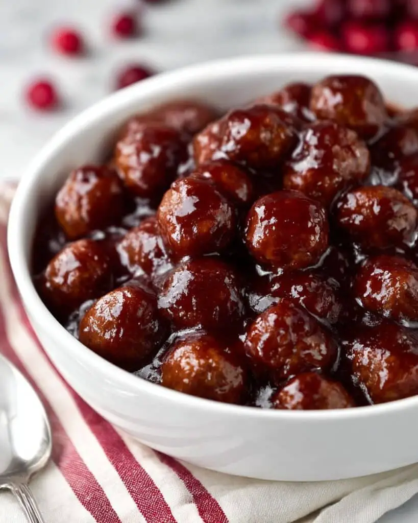 Spicy Cranberry BBQ Meatballs Recipe