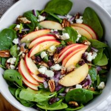 Apple Feta Spinach Salad Recipe
