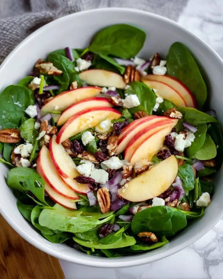 Apple Feta Spinach Salad Recipe