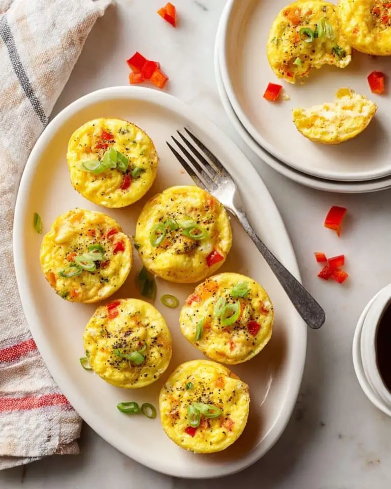 Breakfast Egg Muffins with Red Bell Peppers and Feta Recipe