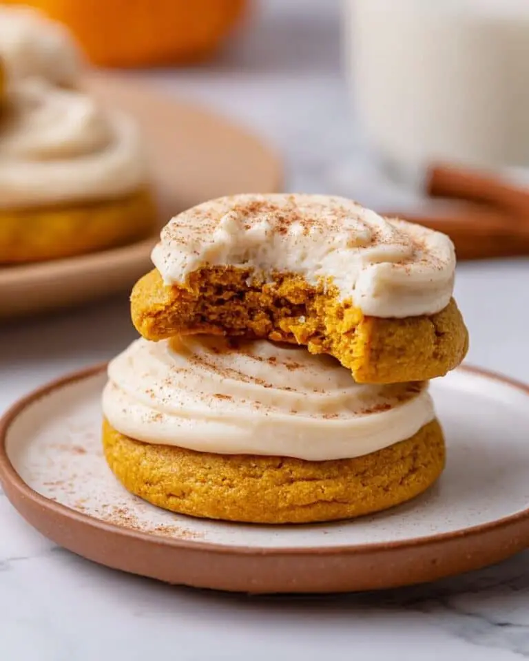 Soft and Cakey Pumpkin Spice Cookies with Cream Cheese Frosting Recipe