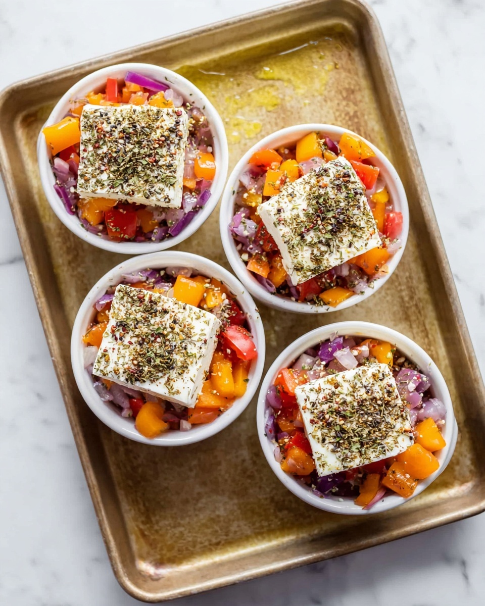 There are four small white round ceramic dishes with handles, placed inside a beige tray on a white marbled surface. Each dish has one cooked egg in the center, with a bright white and slightly runny texture surrounded by a soft pink yolk inside. Around the eggs, there are layers of cooked spinach leaves, whole bright red cherry tomatoes, and a mix of orange and light brown cooked vegetables. The edges of the dishes show some browning and melted cheese. The colors are vibrant with a mix of white, red, green, and orange tones. Photo taken with an iphone --ar 4:5 --v 7
