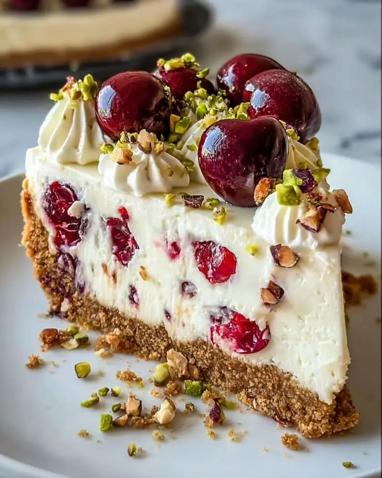 Cherry Pistachio Cheesecake Recipe